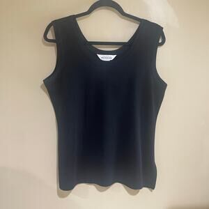 misook sleeveless black tank